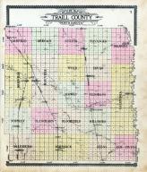 Traill County Outline Map, Traill County 1909